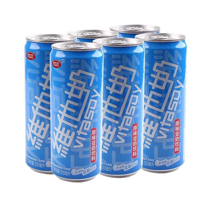 【罐装更实惠】维他奶原味豆奶罐装310ml*6罐 39